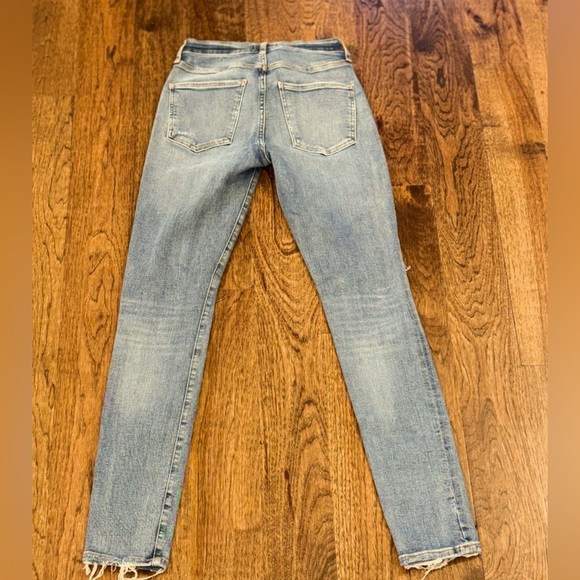 AGOLDE Sophie High Rise Skinny Distressed Jeans Blue Medium Wash Women’s Size 24 - Picture 3 of 8